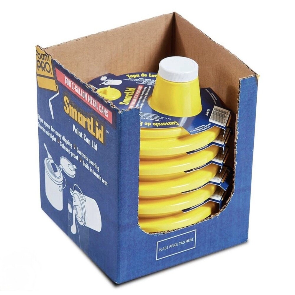 FoamPRO SmartLid 134 1-Gallon Paint Can Lid Pour Spout 6 Pack NEW Case